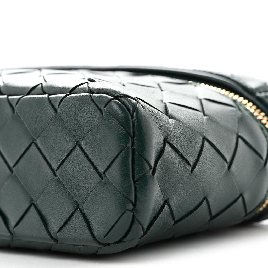 Nappa Intrecciato Bang Bang Vanity Case Emerald Green