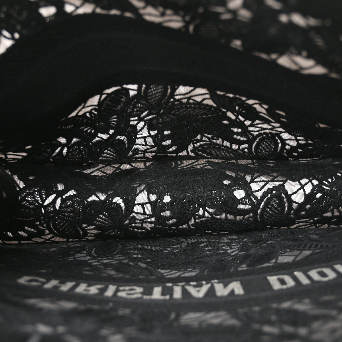 Embroidered 3D Macrame D-Lace Butterfly Large Book Tote Black Multicolor