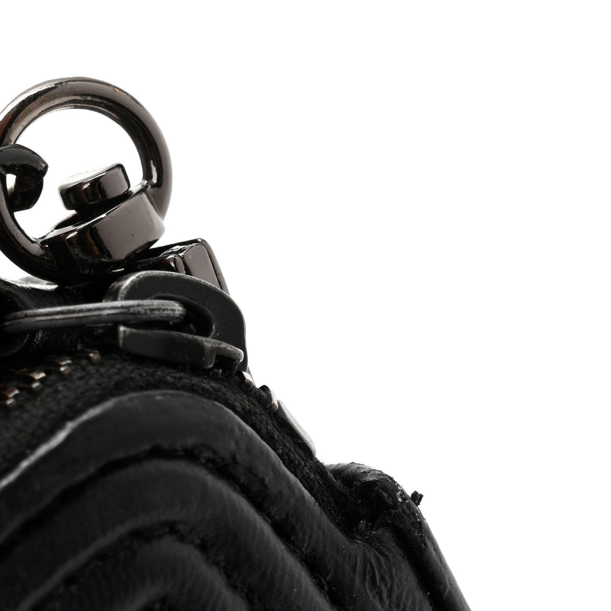 Lambskin Quilted Small Boy Clutch With Chain So Black
