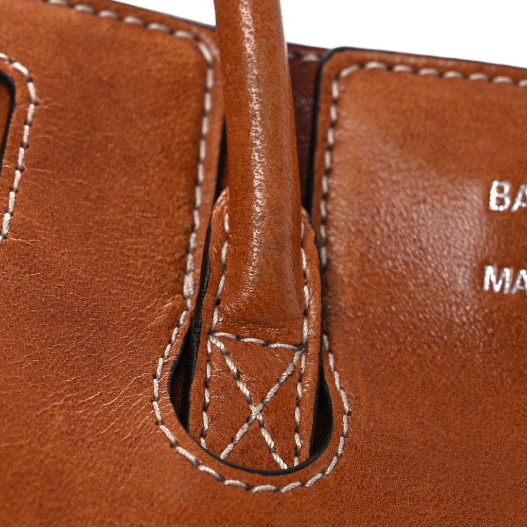 Vegetable Tanned Lambskin Mini Bel Air Carry All Bag Tan Cowboy