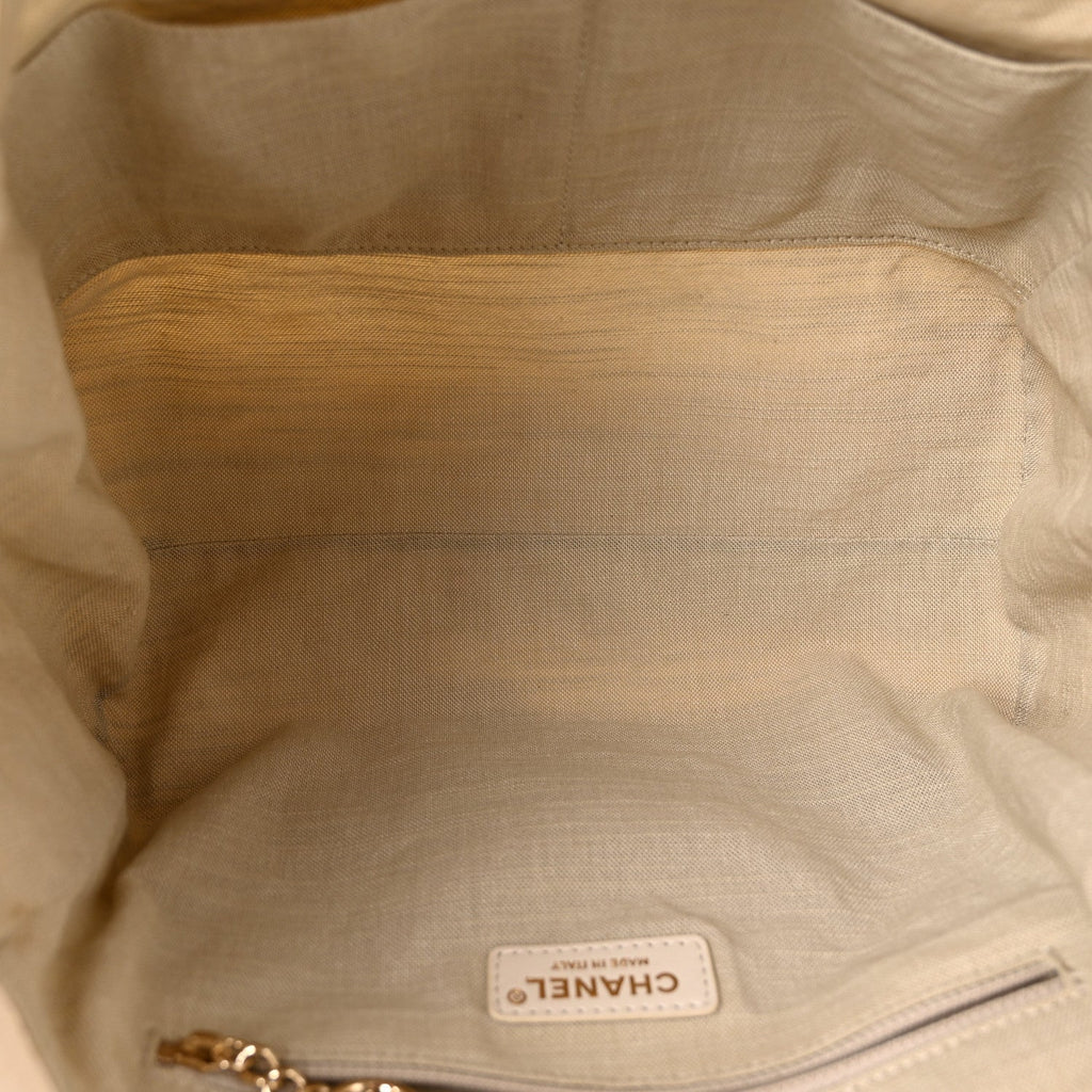 Mixed Fibers Small Deauville Tote White