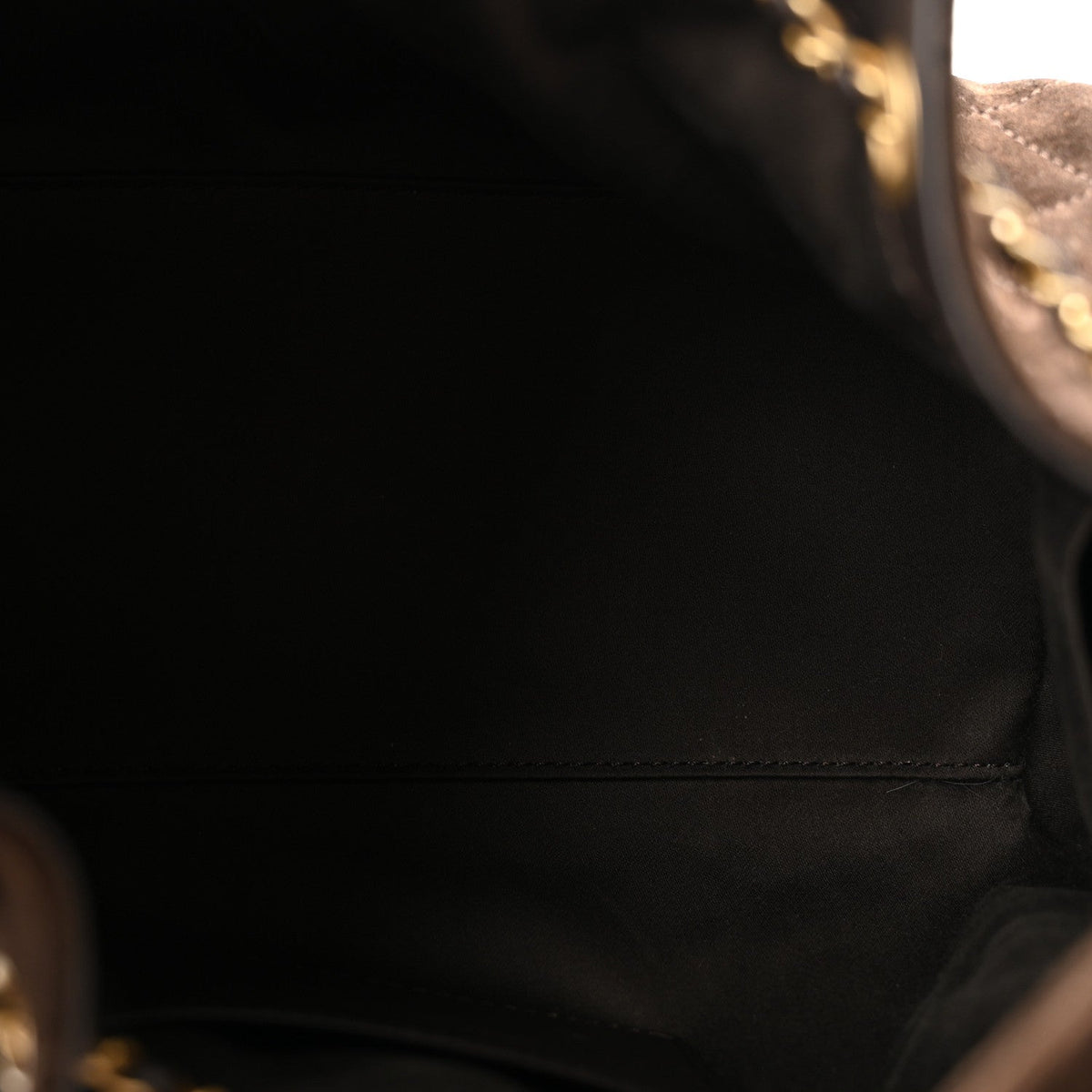 Suede Quilted Small Chanel 25 Handbag Dark Brown