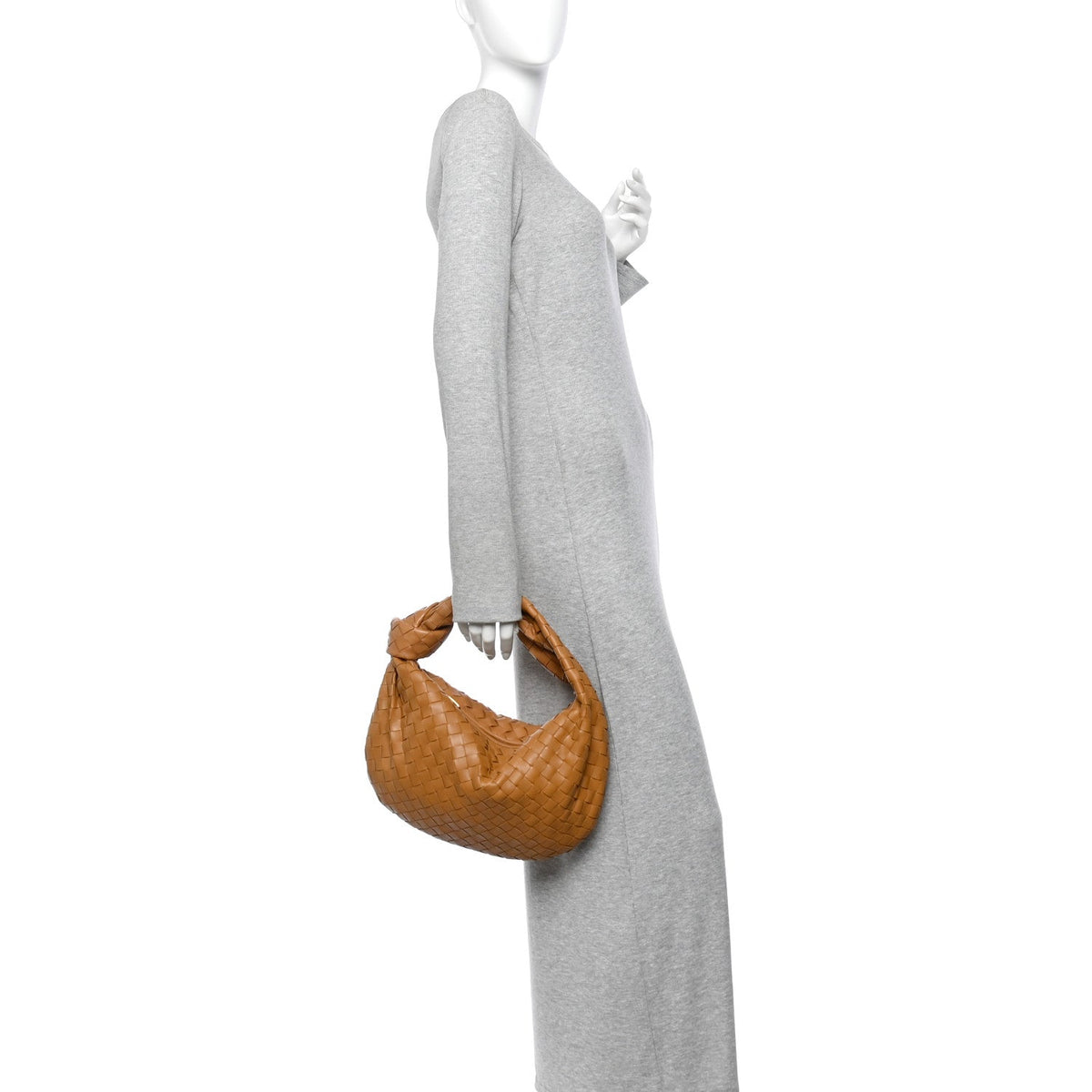 Nappa Intrecciato Teen Jodie Hobo Caramel