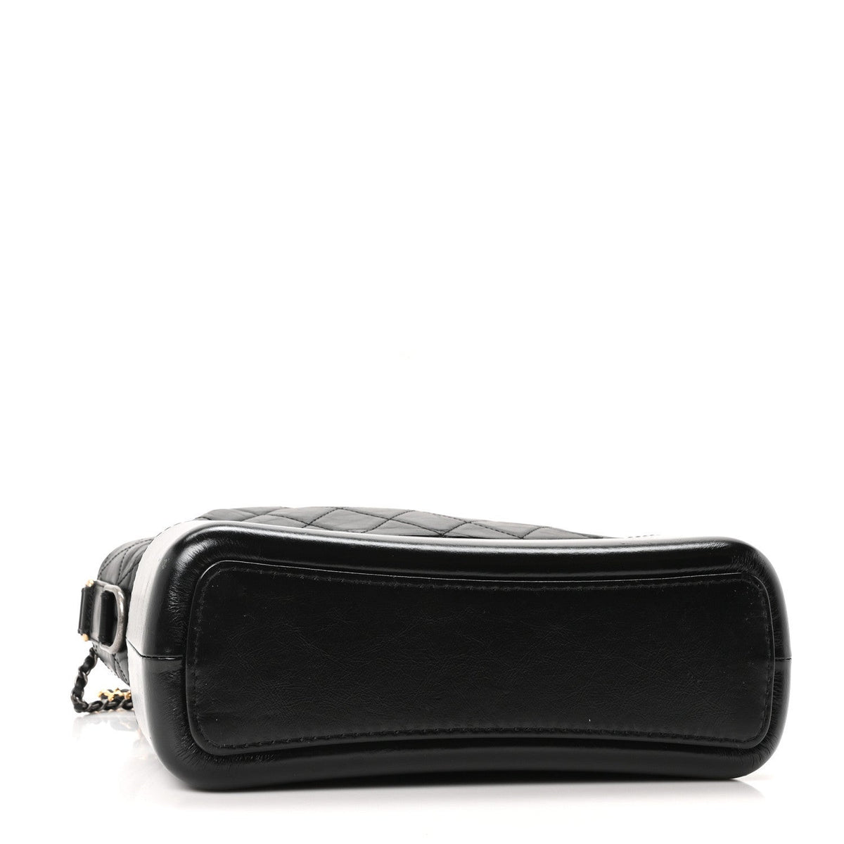 Aged Calfskin Quilted Medium Gabrielle Hobo Black
