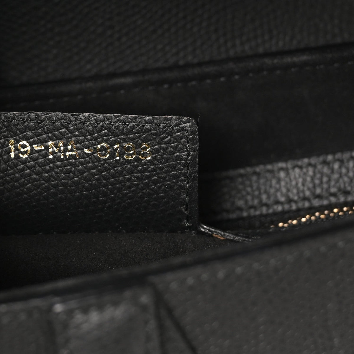 Grained Calfskin Saddle Bag Black