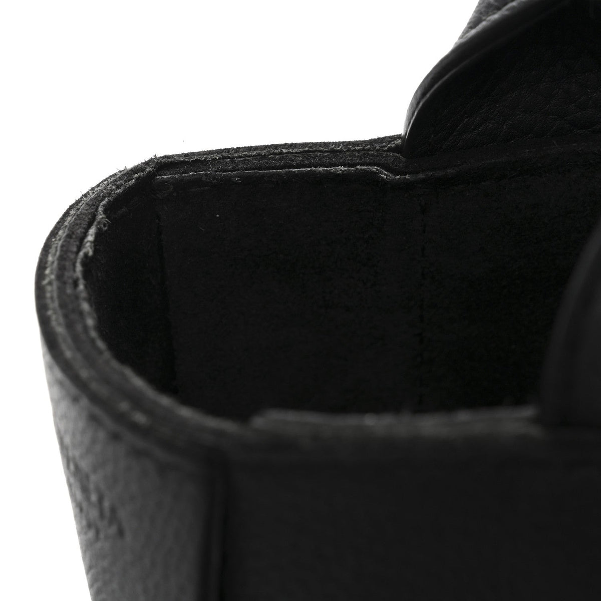 Grained Calfskin Intrecciato Mini Arco Tote Black