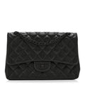 Lambskin Quilted Jumbo Double Flap So Black
