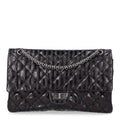 Metallic Calfskin Striped 2.55 Reissue 226 Flap Black