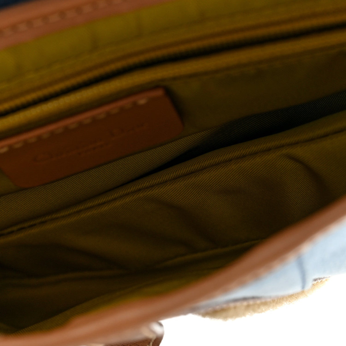 Denim Calfskin Saddle Bag Light Blue