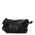 Silky Calfskin Medium Sawyer Messenger Bag Black