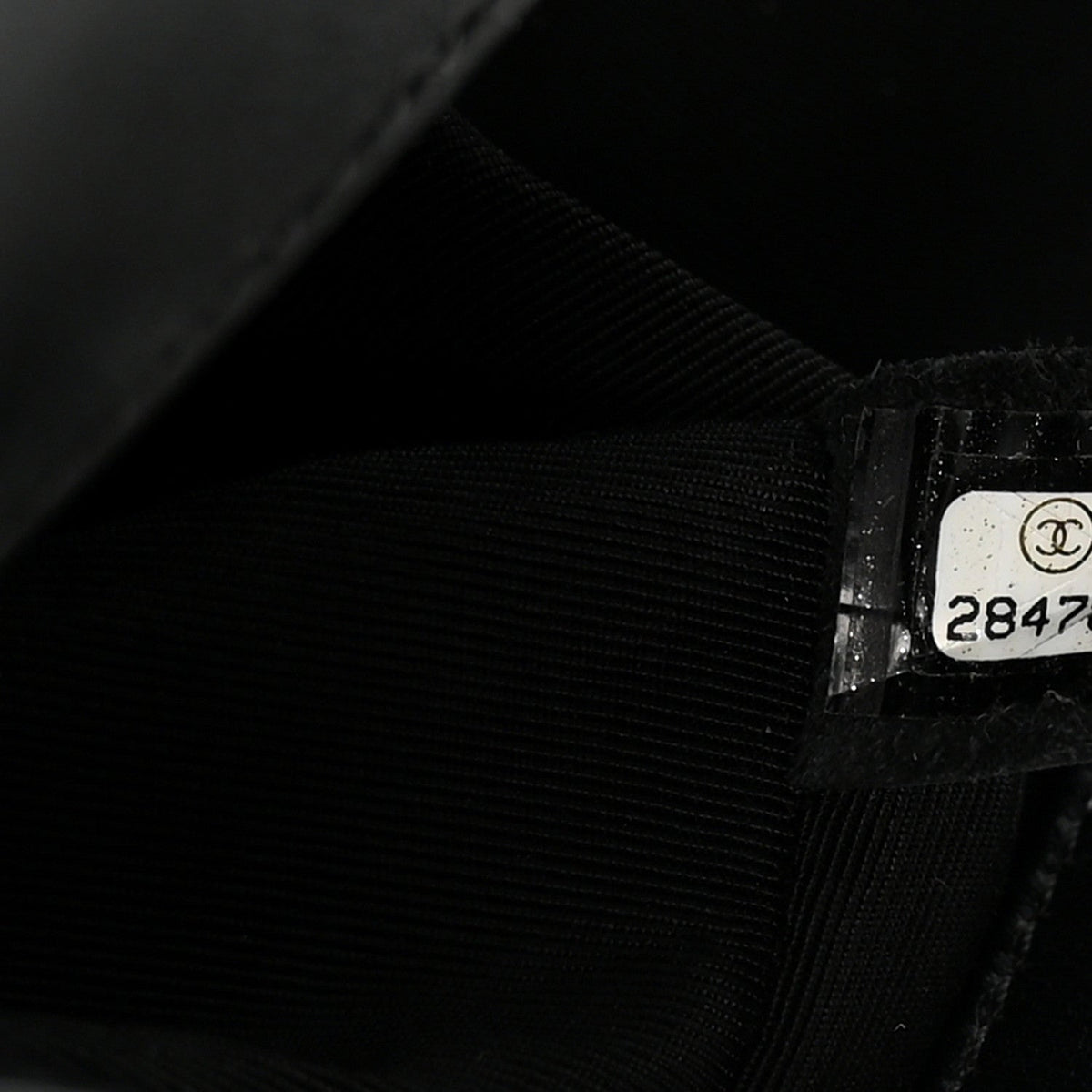 Calfskin Perforated Chevron Quilted Medium Boy Flap Black