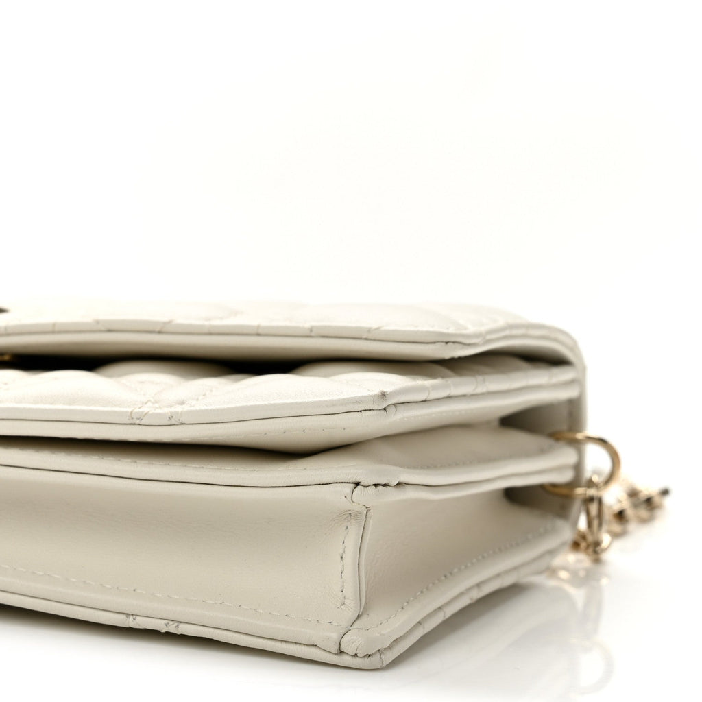 Lambskin Cannage Mini My Dior Bag Latte