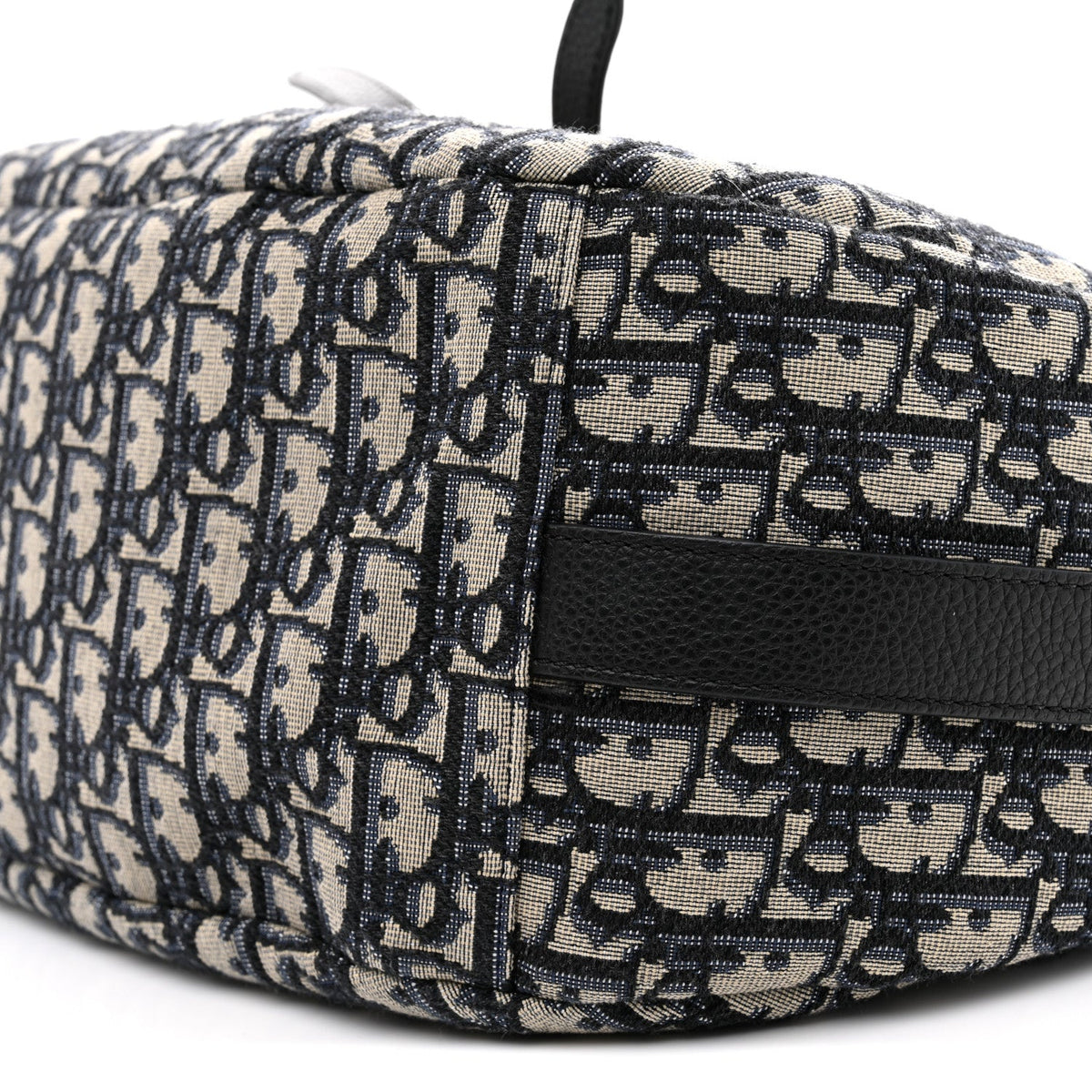 Oblique Soft Saddle Bag Beige Blue