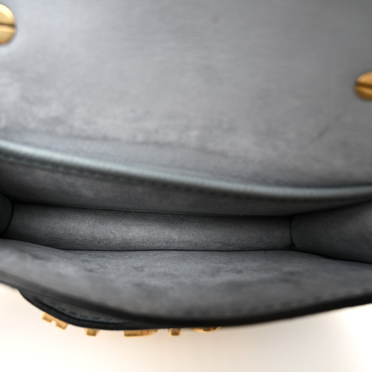Grained Calfskin Mini J'Adior Chain Flap Bag Sky Blue