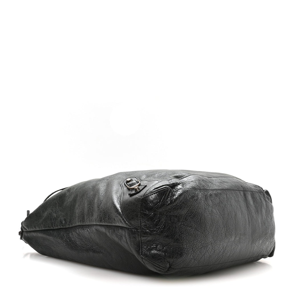Agneau Classic Hardware Day Hobo Black