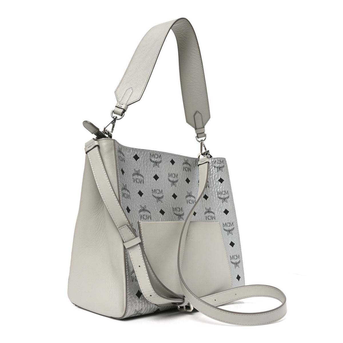 Metallic Visetos Medium Aren Hobo Silver