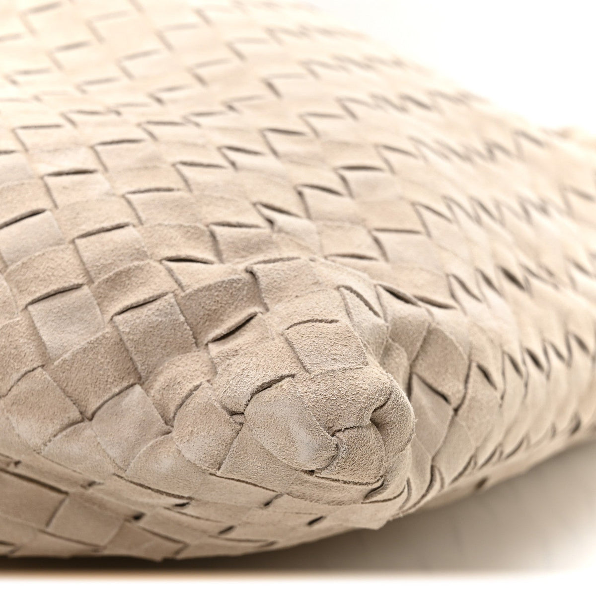 Suede Intrecciato Large Hop Ecru