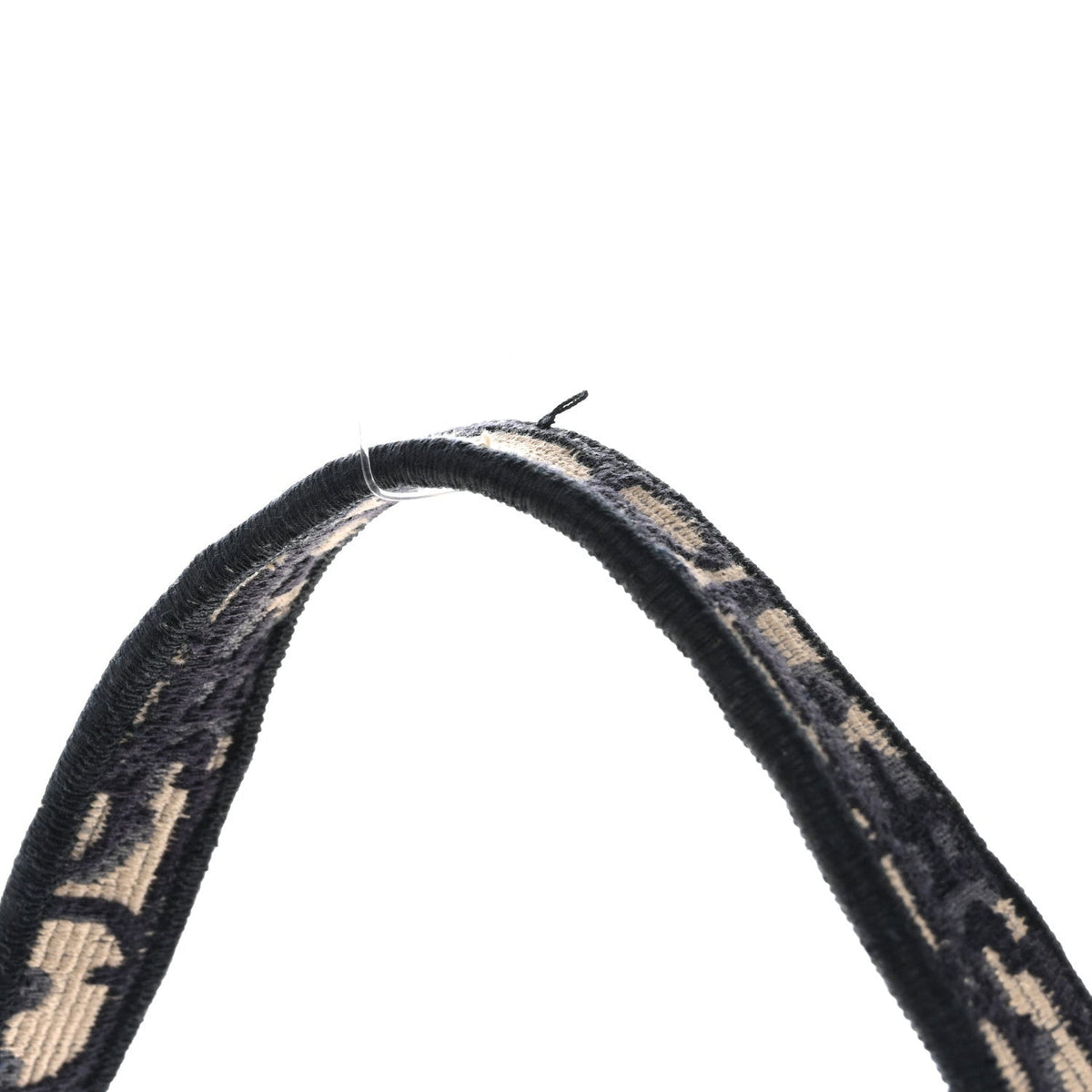 Oblique Embroidered Saddle Bag Blue