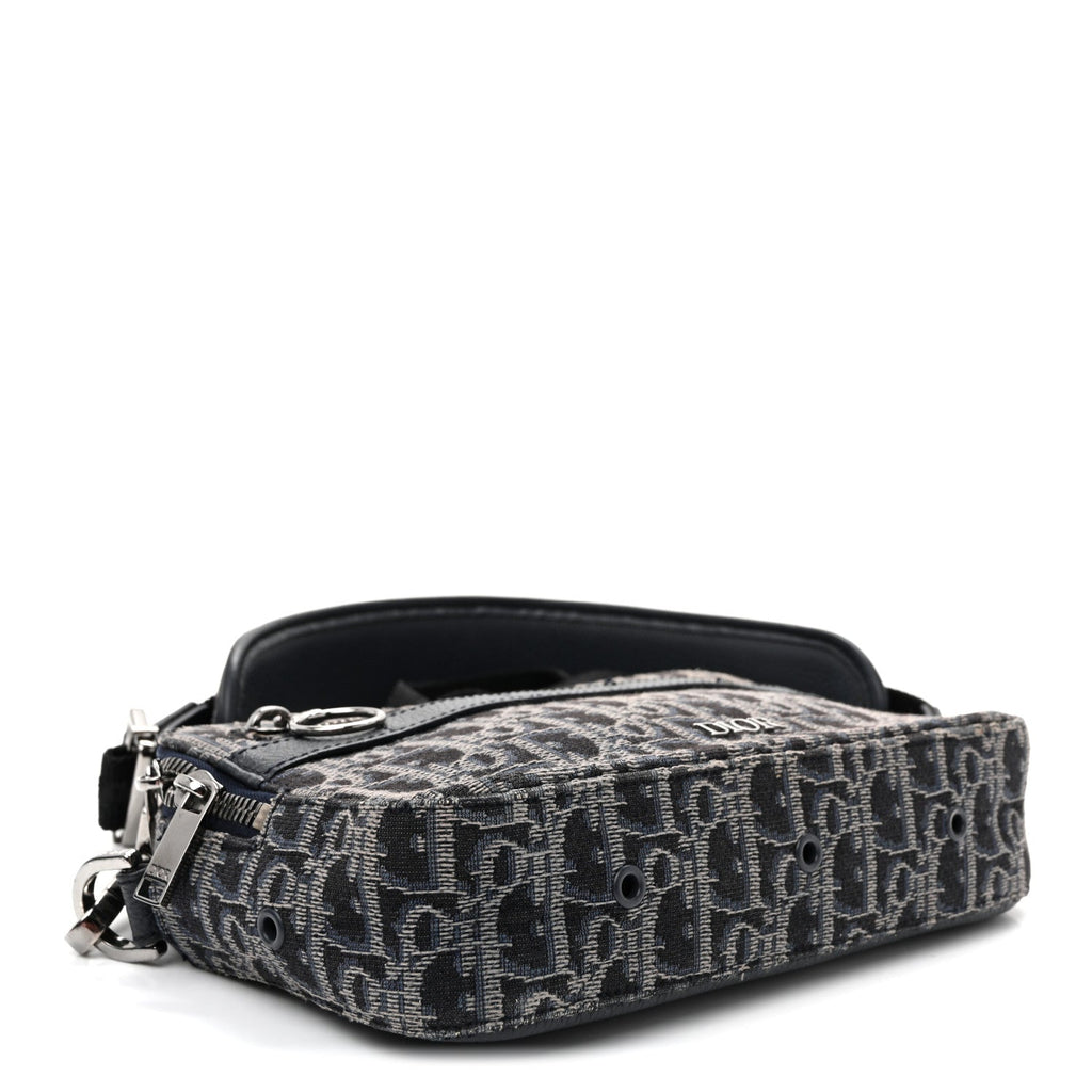 HOMME Oblique Jacquard Safari Messenger Navy Blue