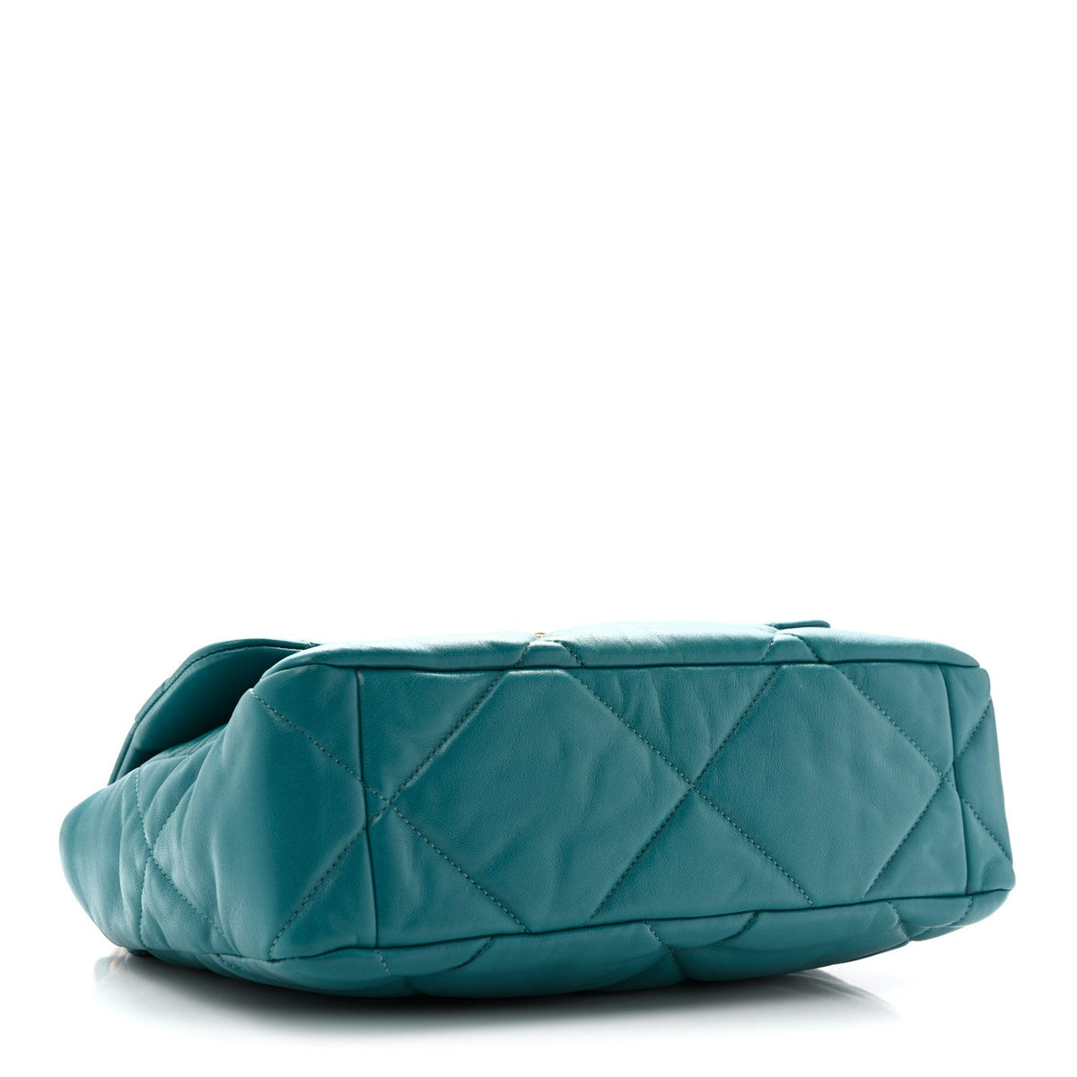 Lambskin Quilted Large Chanel 19 Flap Dark Green
