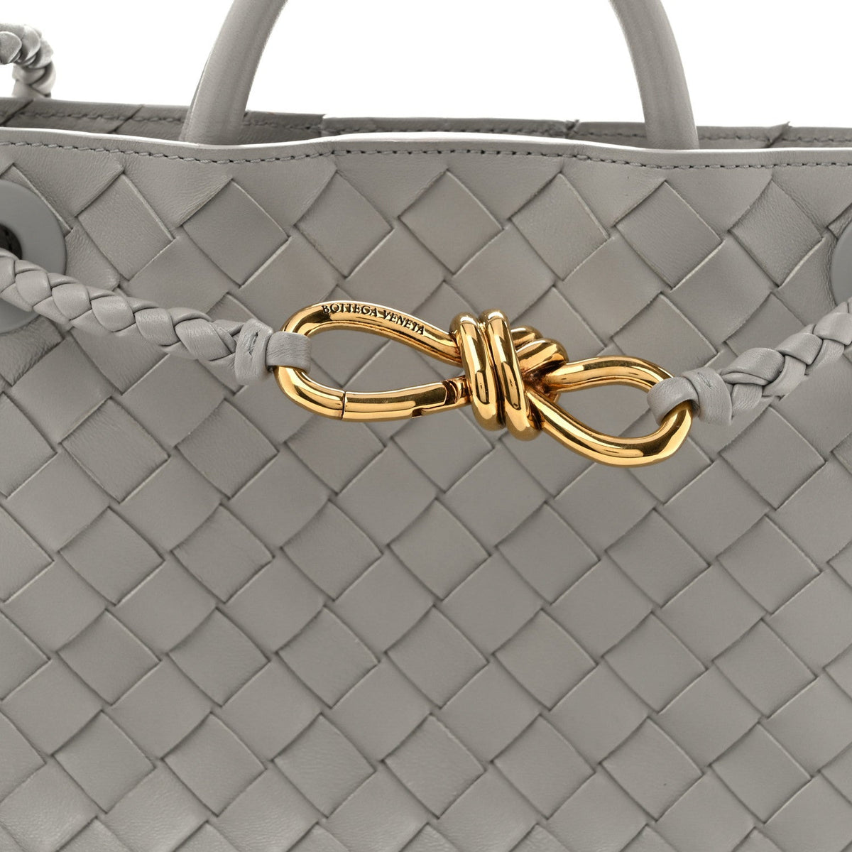 Nappa Intrecciato Small Andiamo Shoulder Bag Sterling