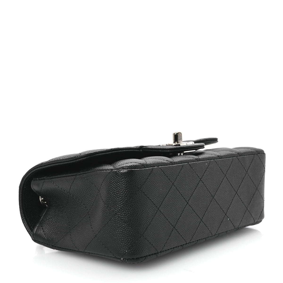 Caviar Quilted Mini Rectangular Flap Black