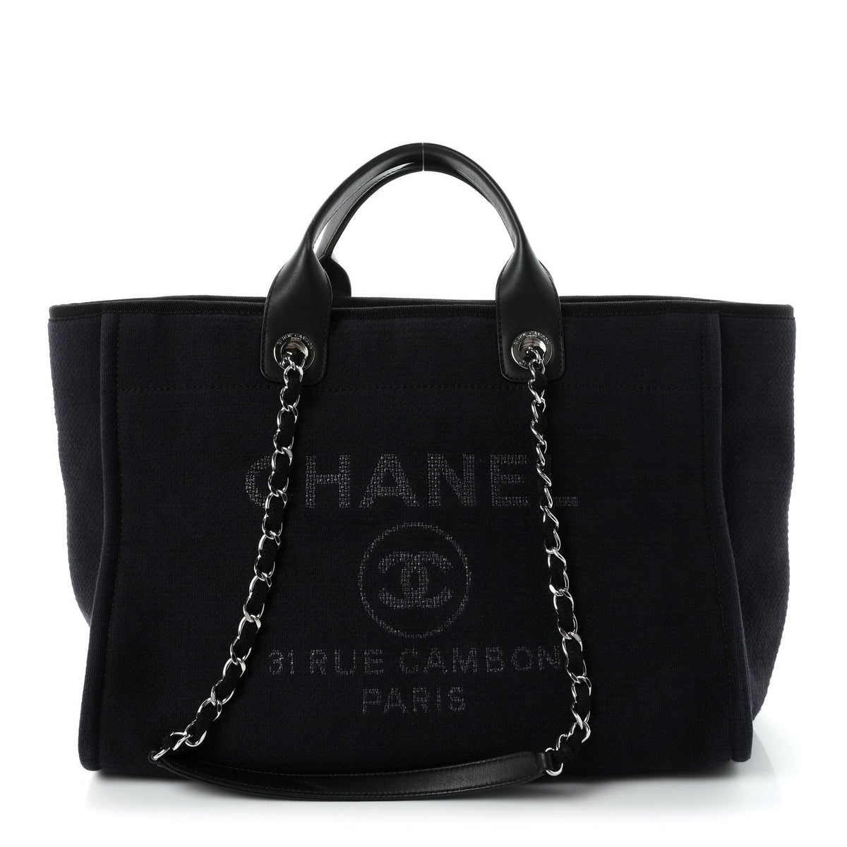 Mixed Fibers Medium Deauville Tote Navy