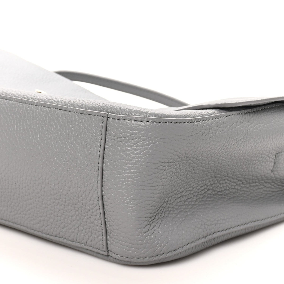 Grained Calfskin Small Souplissimo Maxi Flap Grey