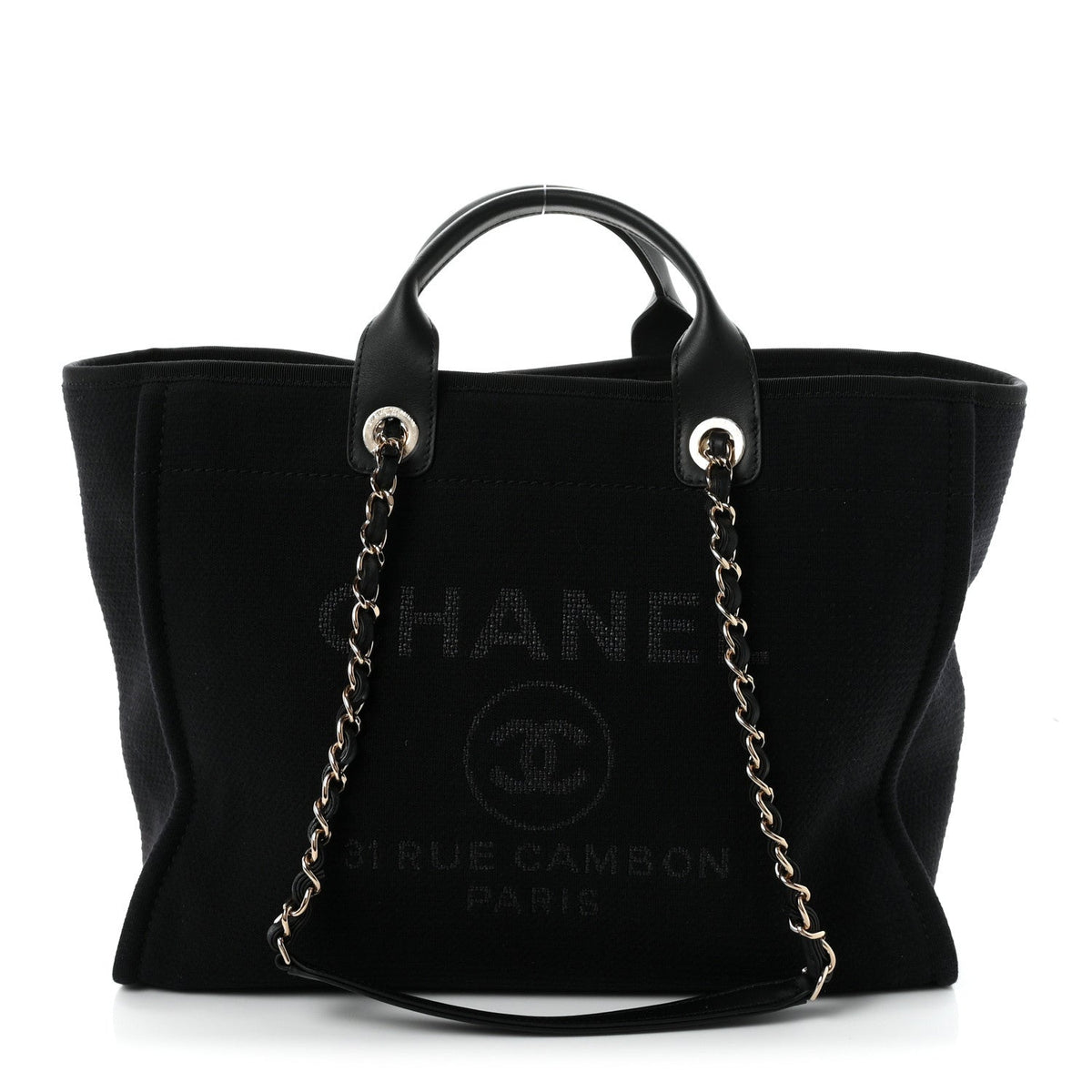 Mixed Fibers Medium Deauville Tote Black