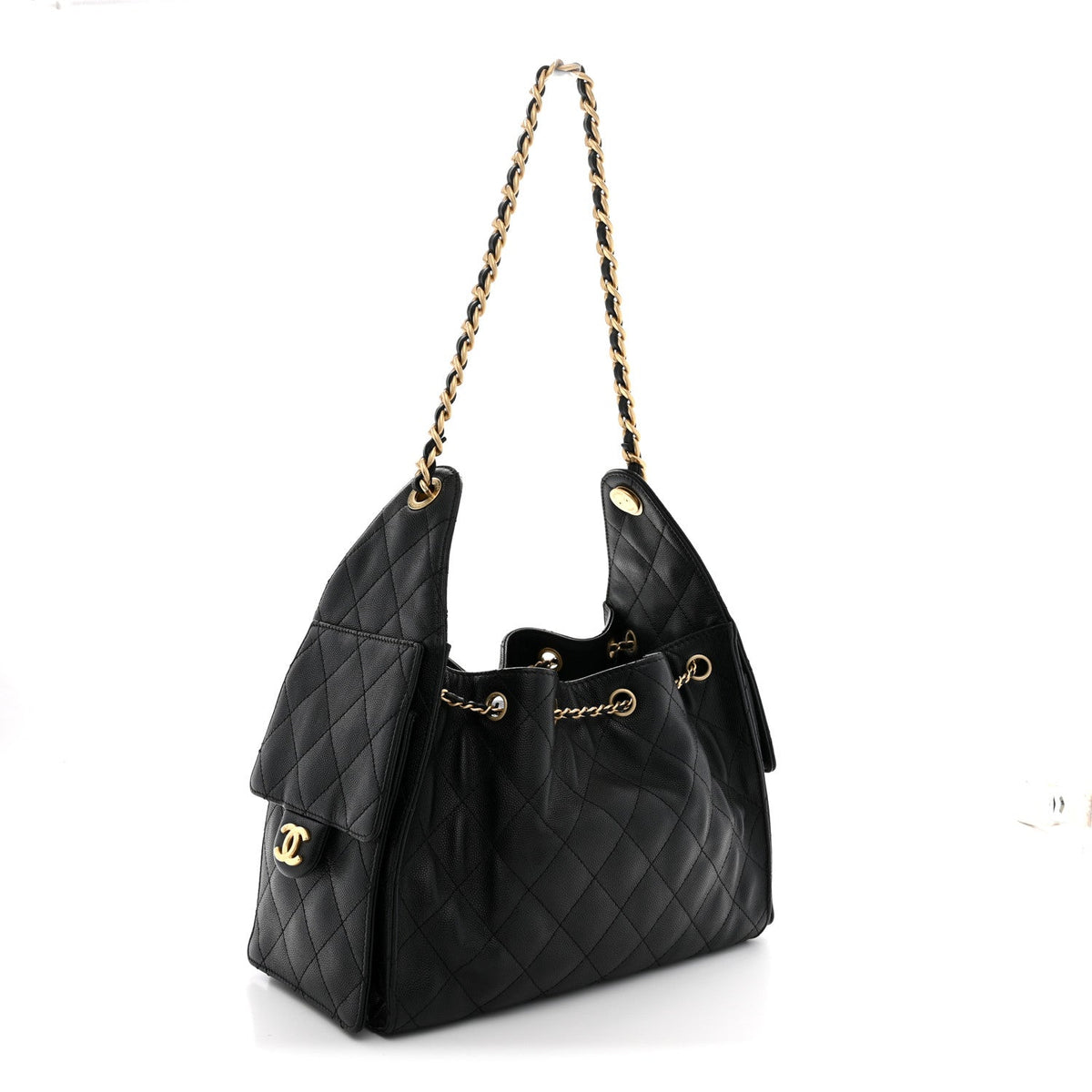 Caviar Quilted Small Chanel 25 Handbag Black