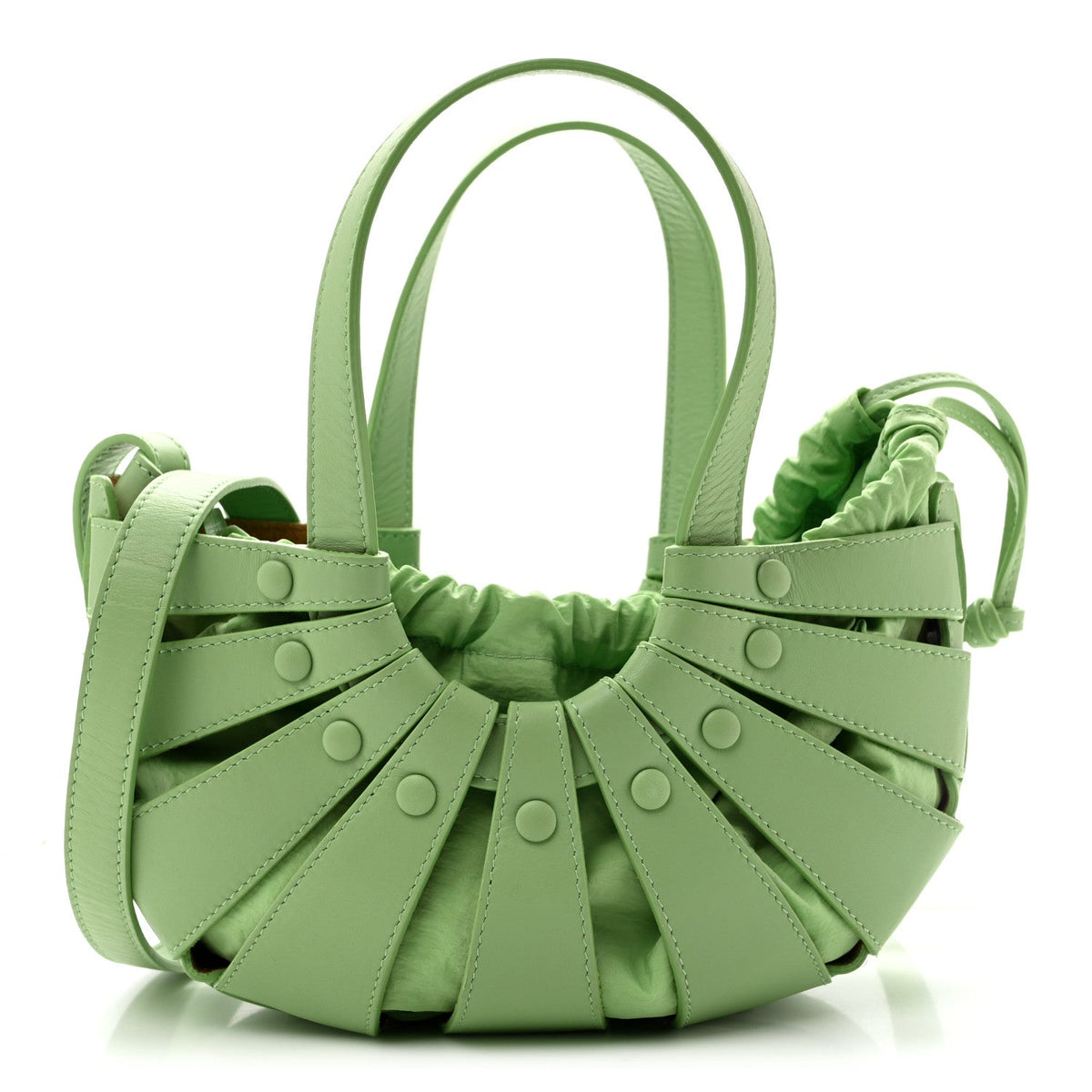 French Calfskin Small Shell Pistachio