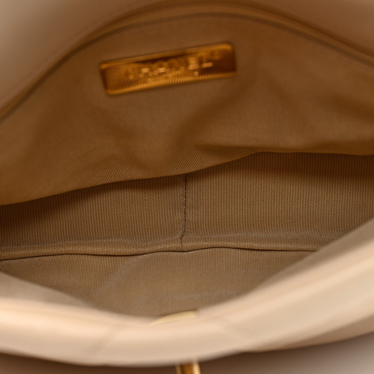 Lambskin Quilted Medium Chanel 19 Flap Light Beige