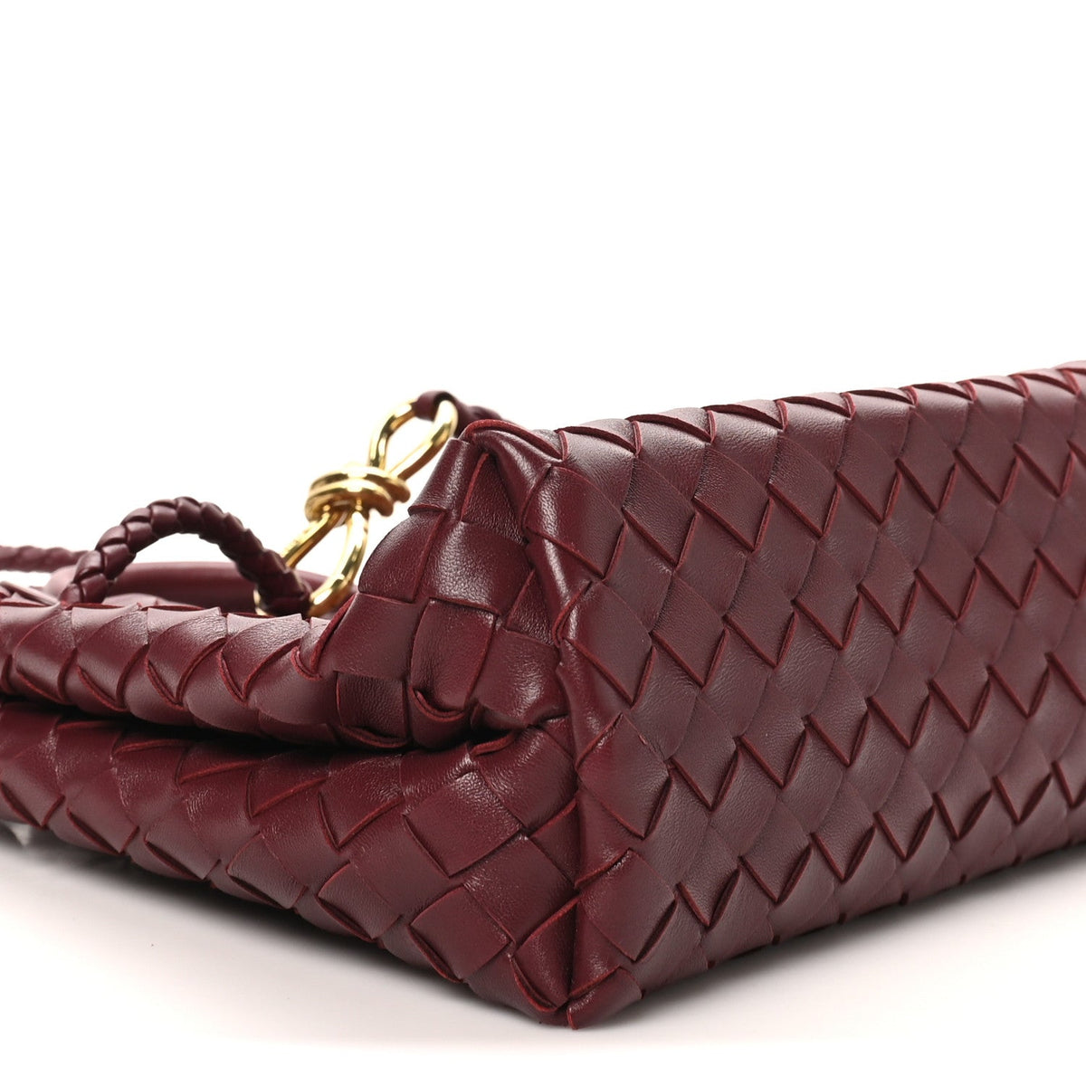 Nappa Intrecciato Small Andiamo Shoulder Bag Barolo