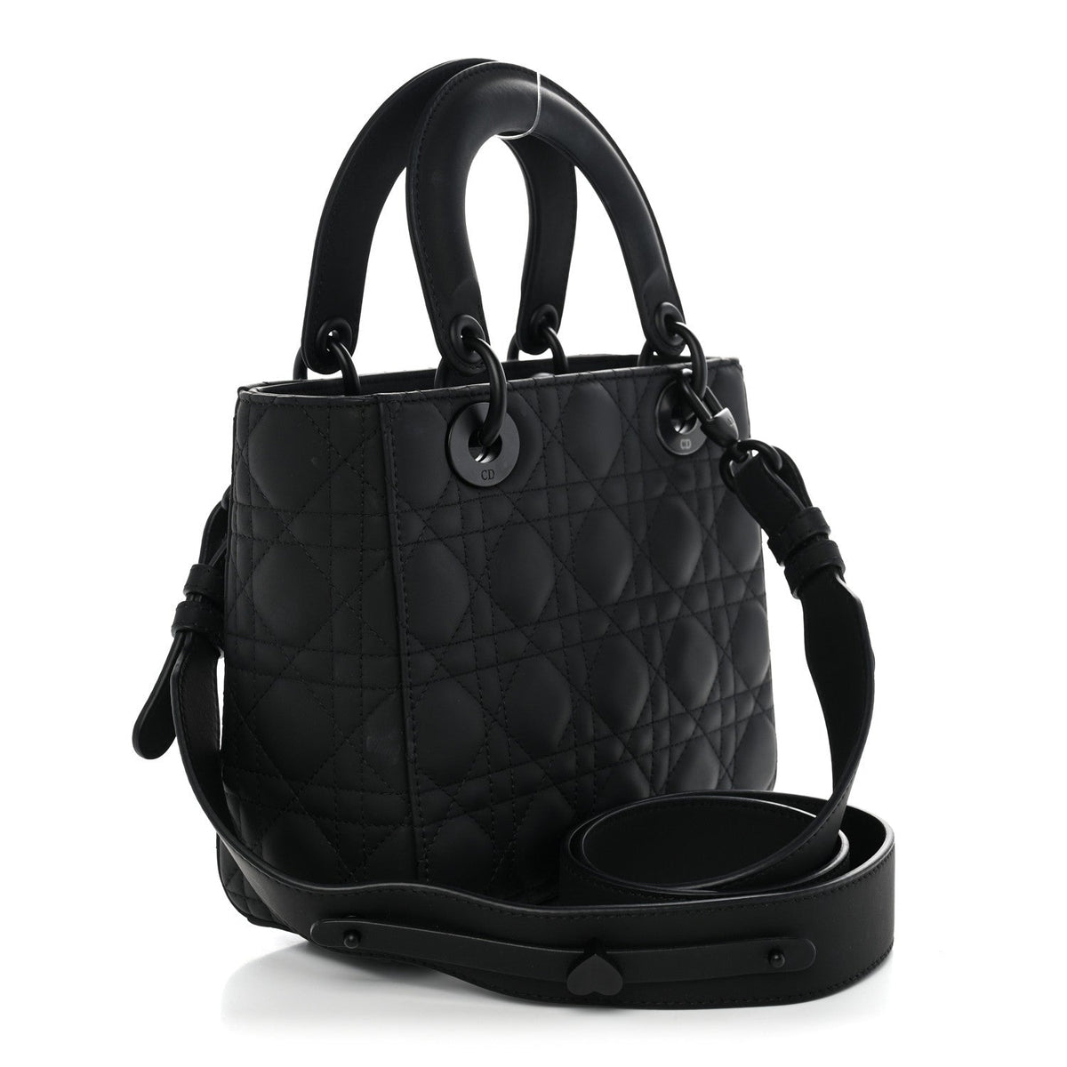 Ultra Matte Calfskin Cannage Small My ABCDior Lady Dior Black