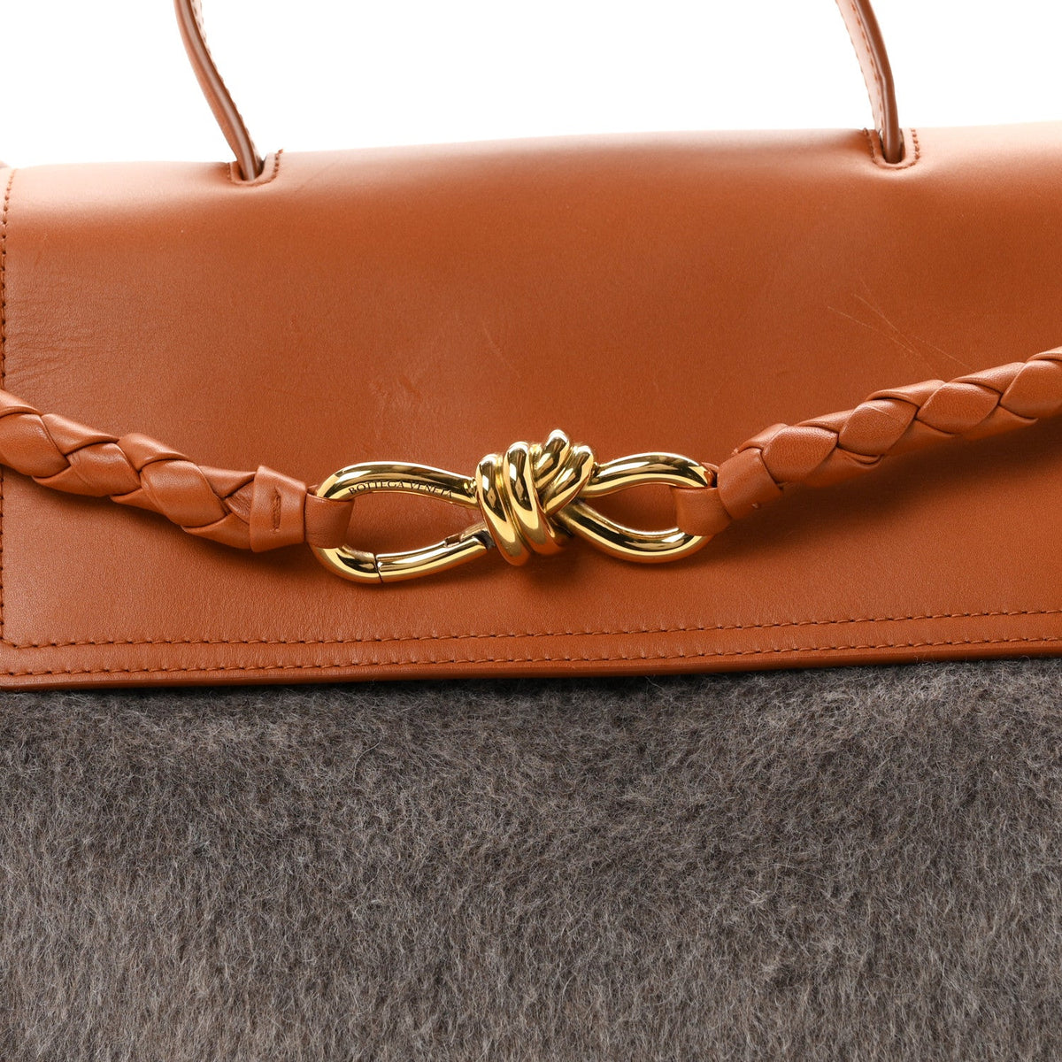 Wool Calfskin Medium Ciao Ciao Grey Tan