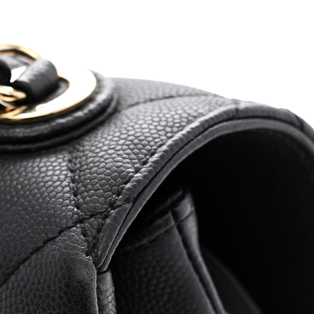 Caviar Quilted Medium Business Affinity Flap Black