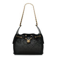 Perforated Calfskin Small Chanel 25 Handbag Black