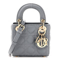 Lambskin Cannage Micro Lady Dior Cloud Blue