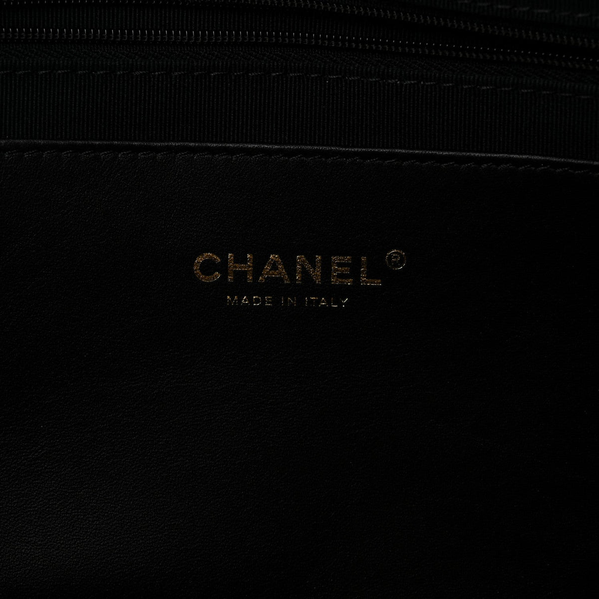Denim Calfskin Quilted Small Deauville tote  Black