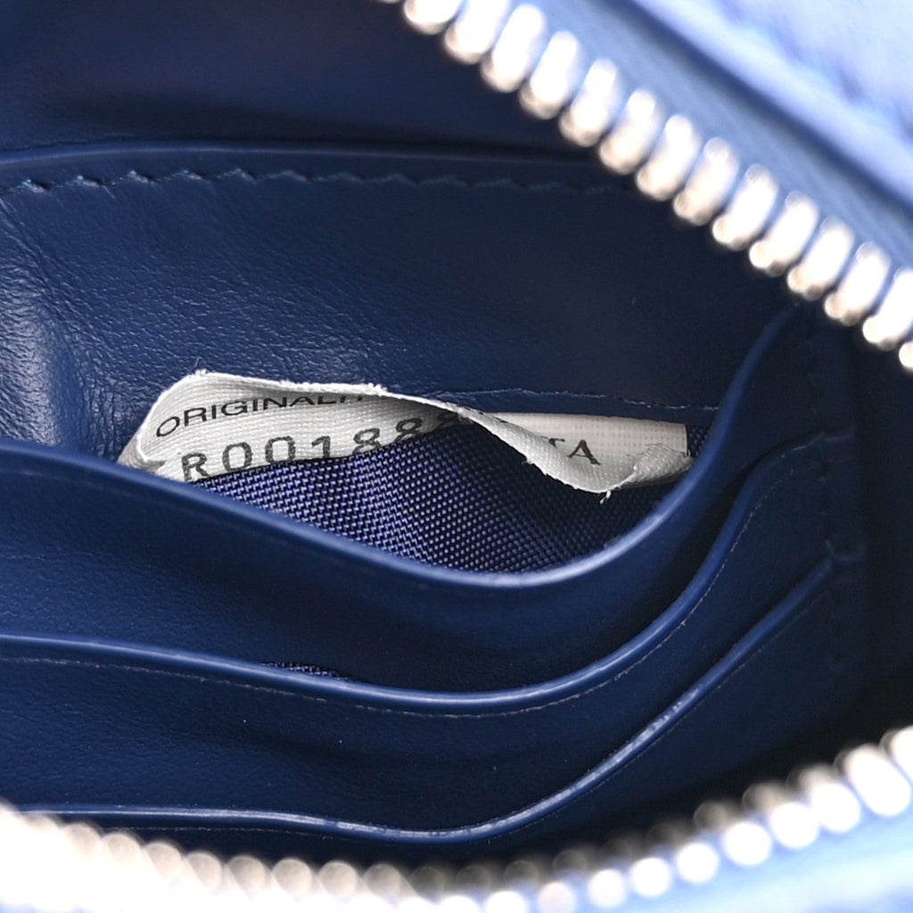 Nappa Intrecciato Phone Case Crossbody Bag Cobalt