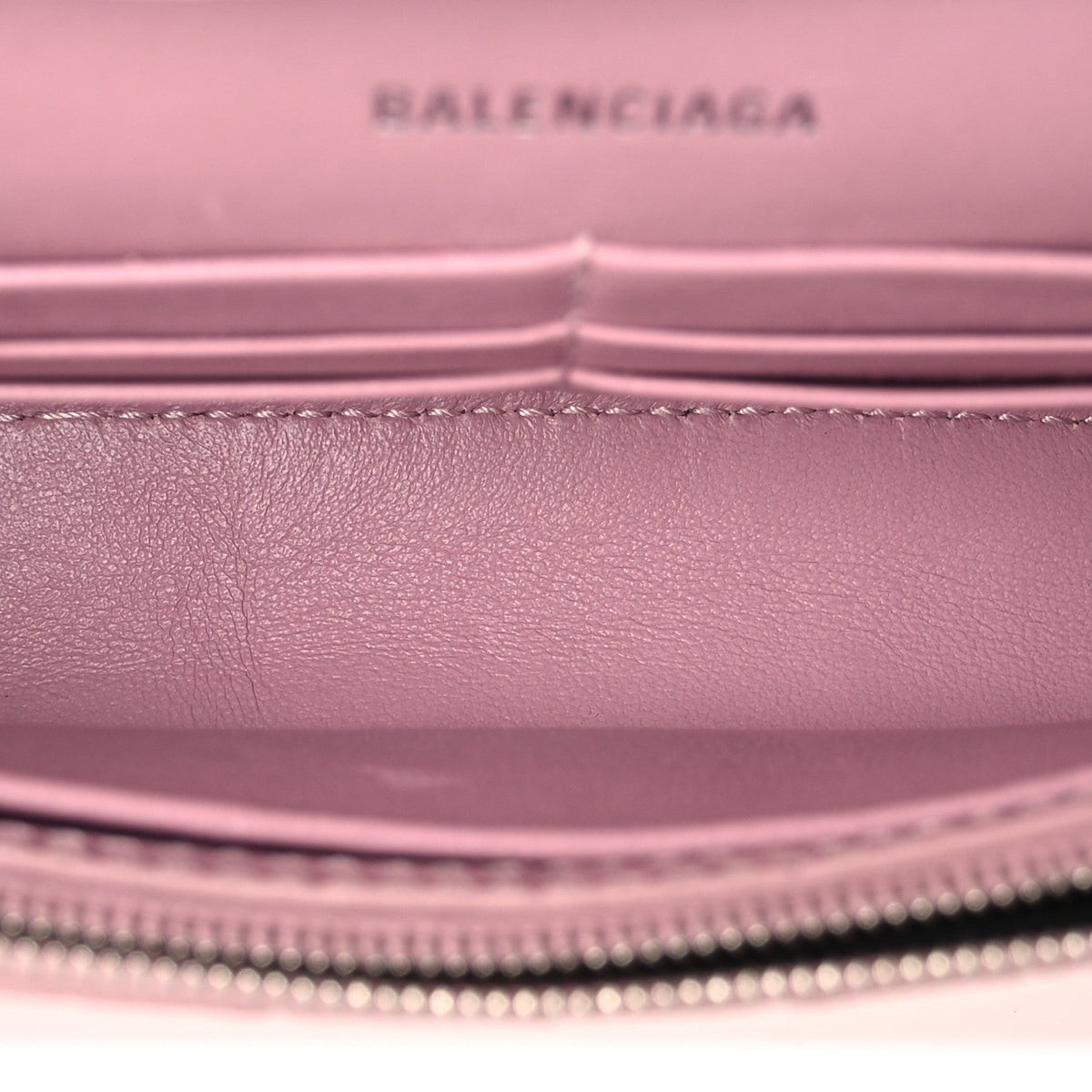 Shiny Calfskin Crocodile Embossed Hourglass Chain Bag Powder Pink