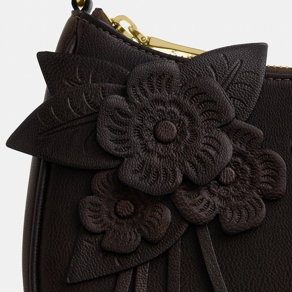 Coach Outlet Teri Shoulder Bag With Floral Applique