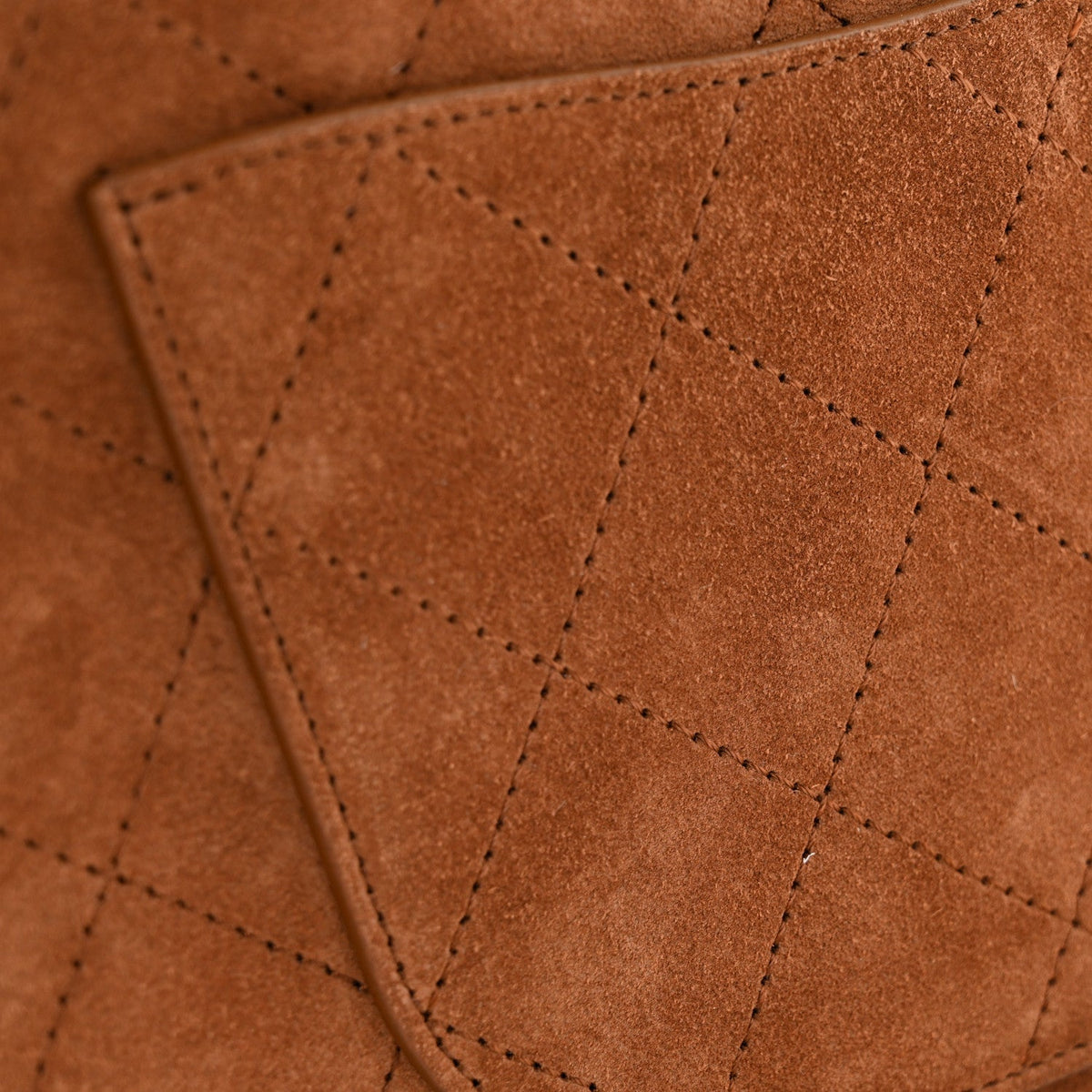 Suede Calfskin Small Souplissimo Maxi Flap Camel