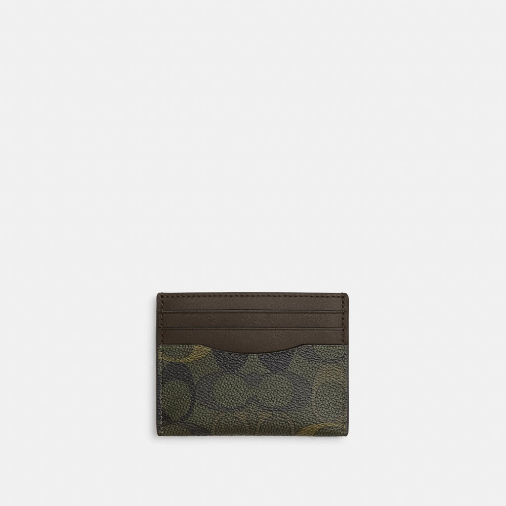 Coach Outlet Slim ID Card Case In Signature Camo Print