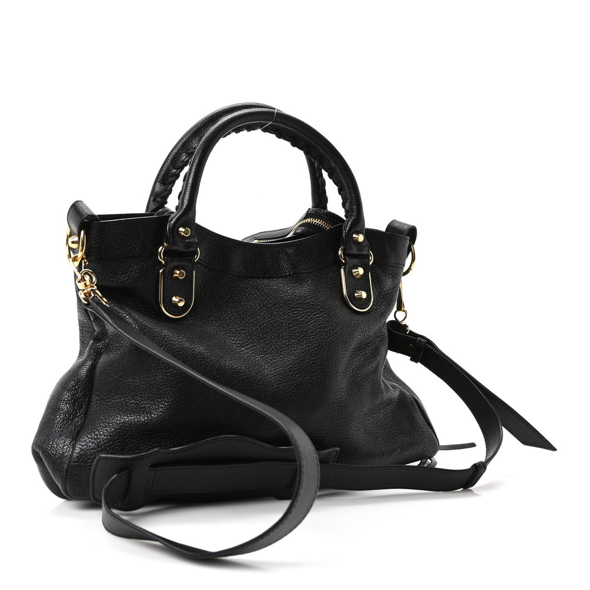 Chevre Gold Metallic Edge Hardware Town Black