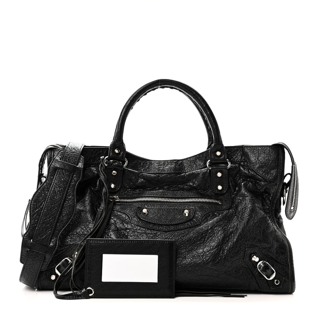 Agneau Classic Silver Hardware City Black