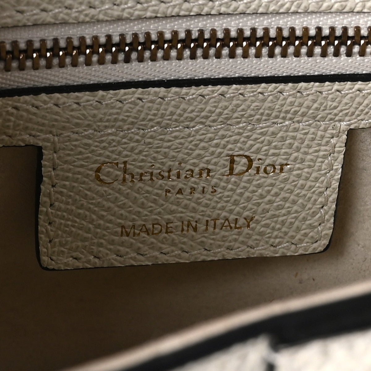 Grained Calfskin Saddle Bag White