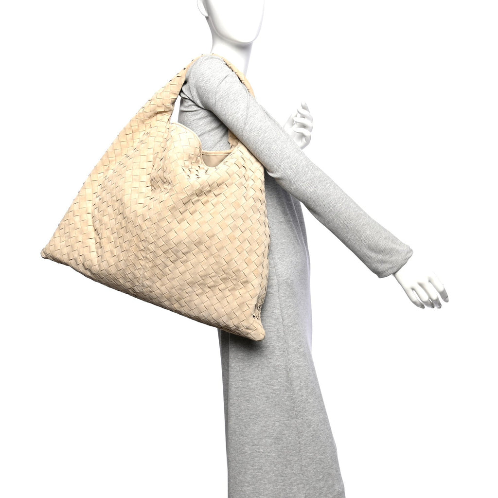 Suede Intrecciato Large Hop Ecru