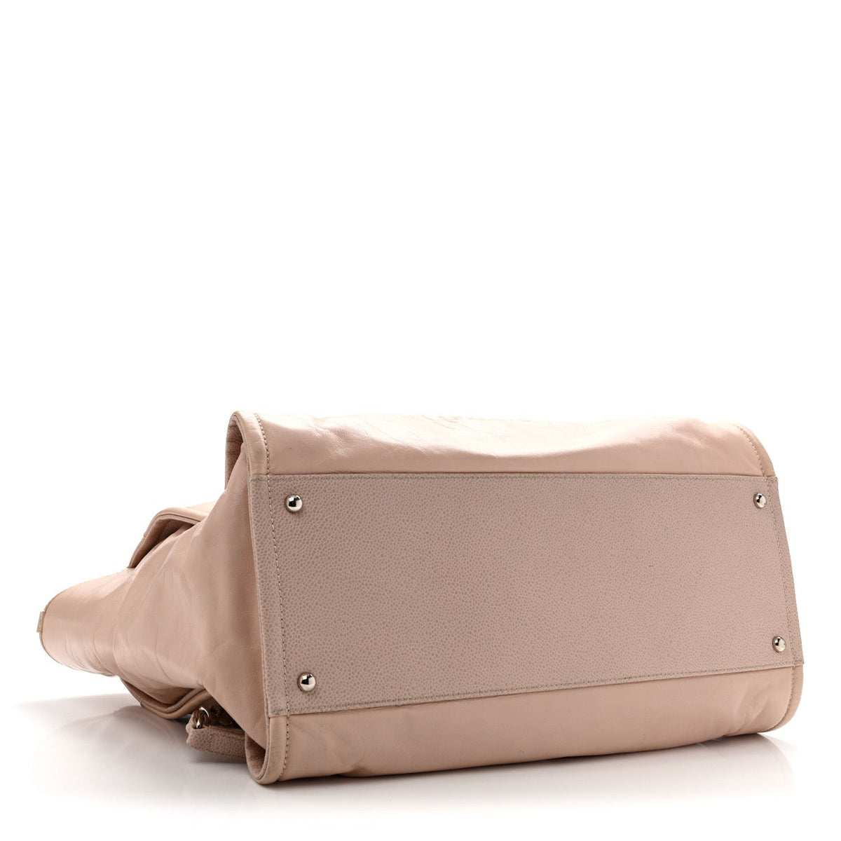 Glazed Calfskin Medium Deauville Tote Light Pink