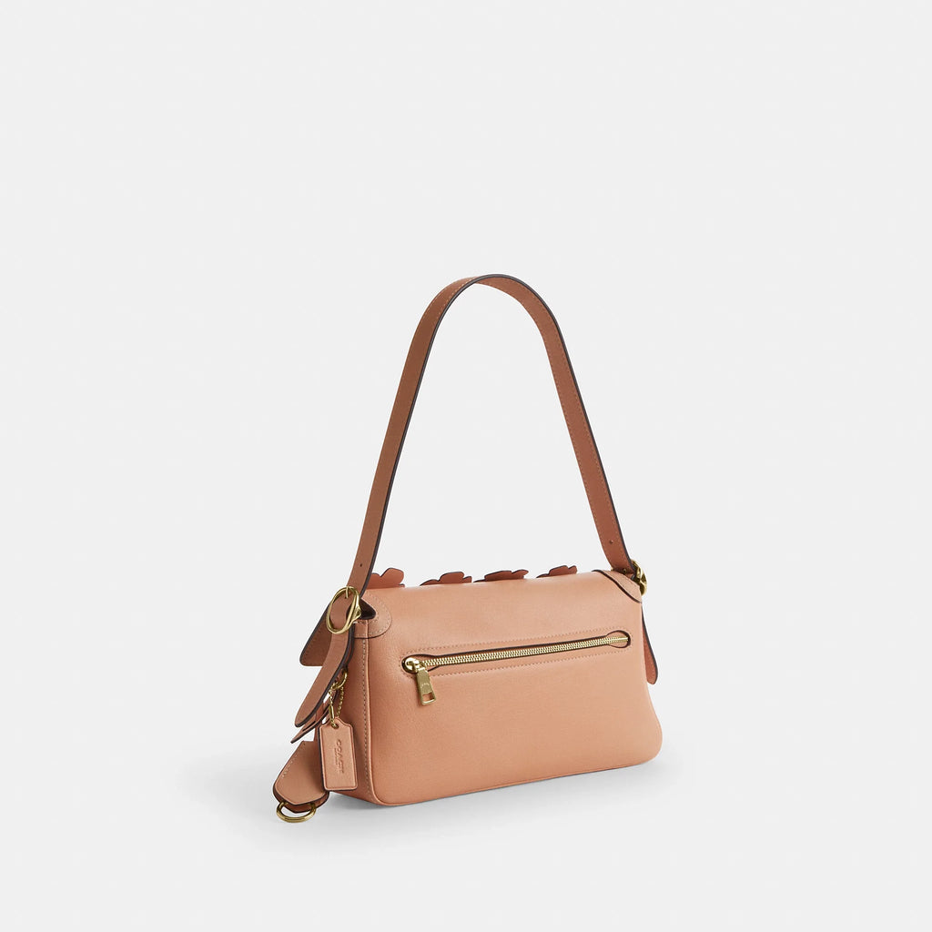 Coach Outlet Etta Small Flap Shoulder Bag With Floral Applique